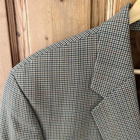 Ralph Lauren For Dillard's 44 Regular Wool Houndstooth Suit Jacket Blazer - Picture 3 of 13